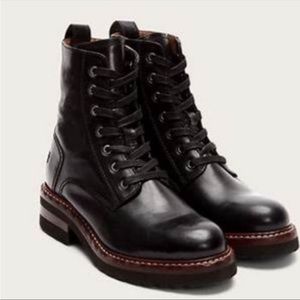 Frye Italian leather combat boots